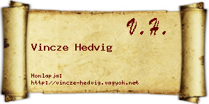 Vincze Hedvig névjegykártya